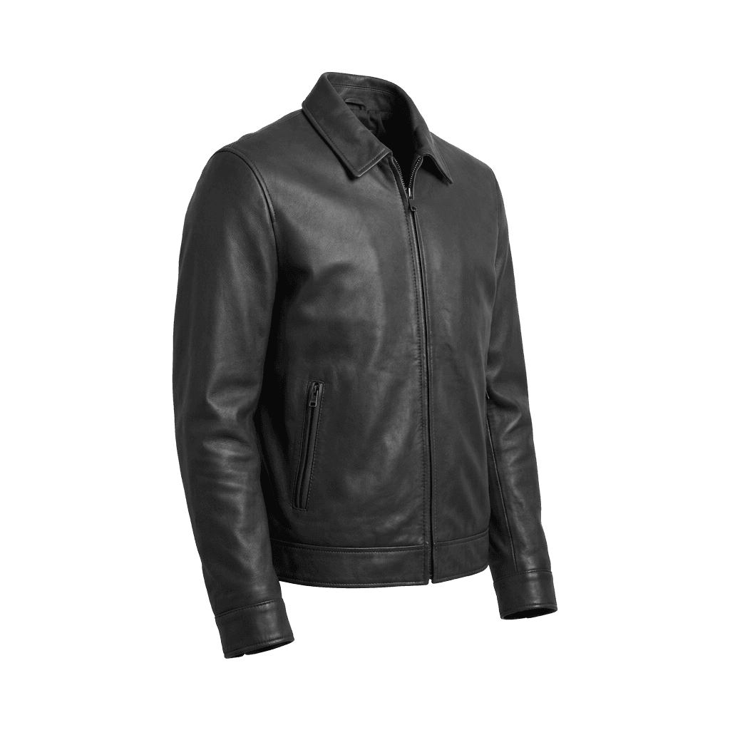 Black leather jacket