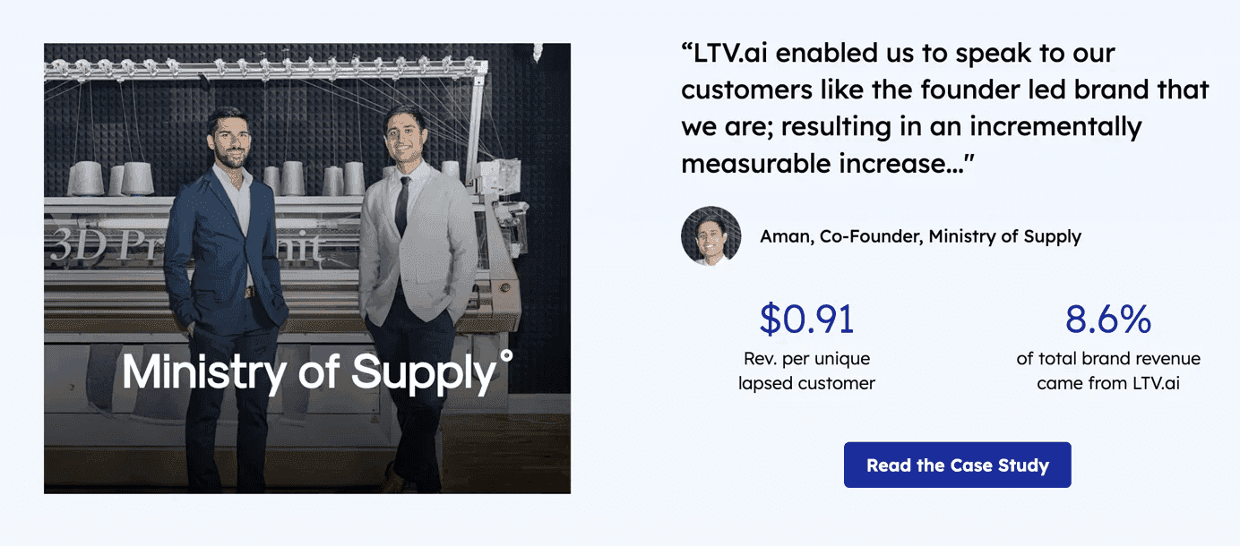 Upward trending results chart reflecting gains from personalized email and SMS product recommendations