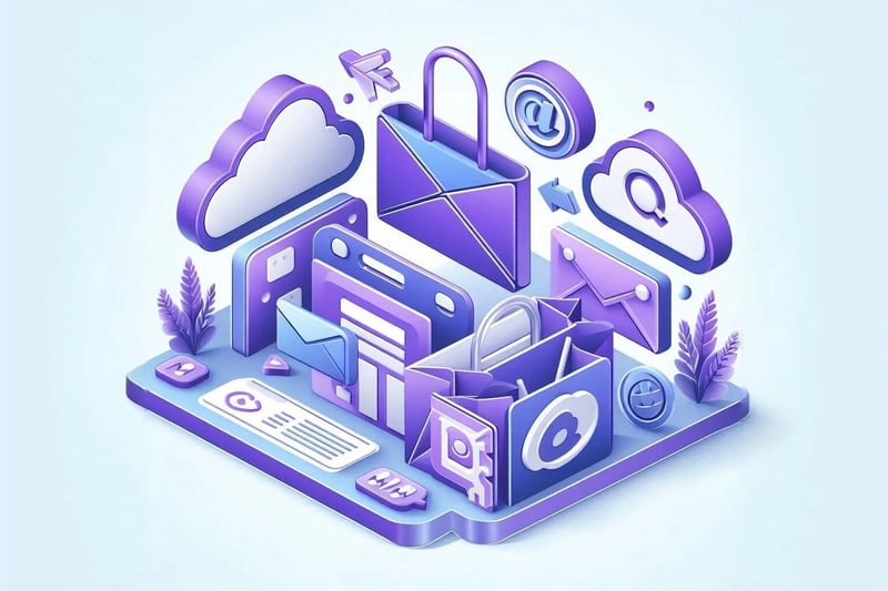 symbols representing "post purchase email flows" for ecommerce brands