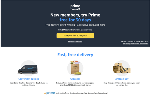Amazon Prime Loyalty Program Image