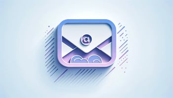 email logo with purple and blue accent colors. 