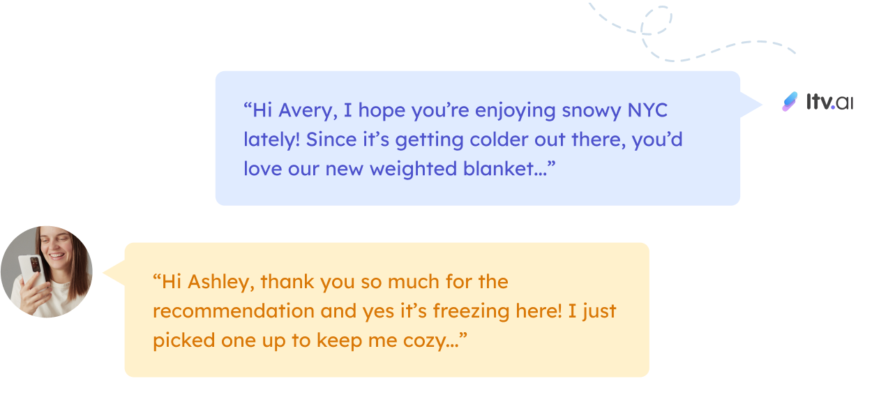 GhostBed LTV.ai conversation example GhostBed LTV.ai conversation example