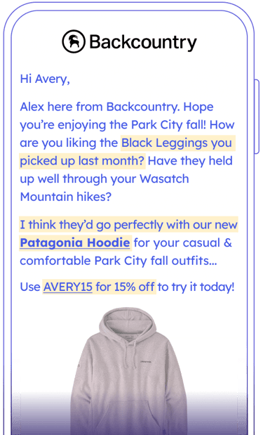 backcountry ltv.ai sample email backcountry ltv.ai sample email