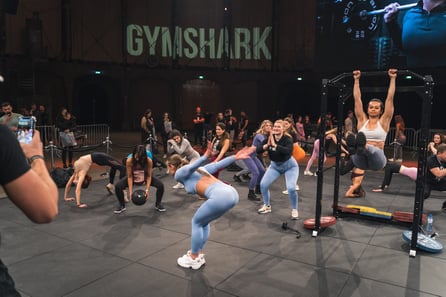 an in-person gymshark event in Manchester